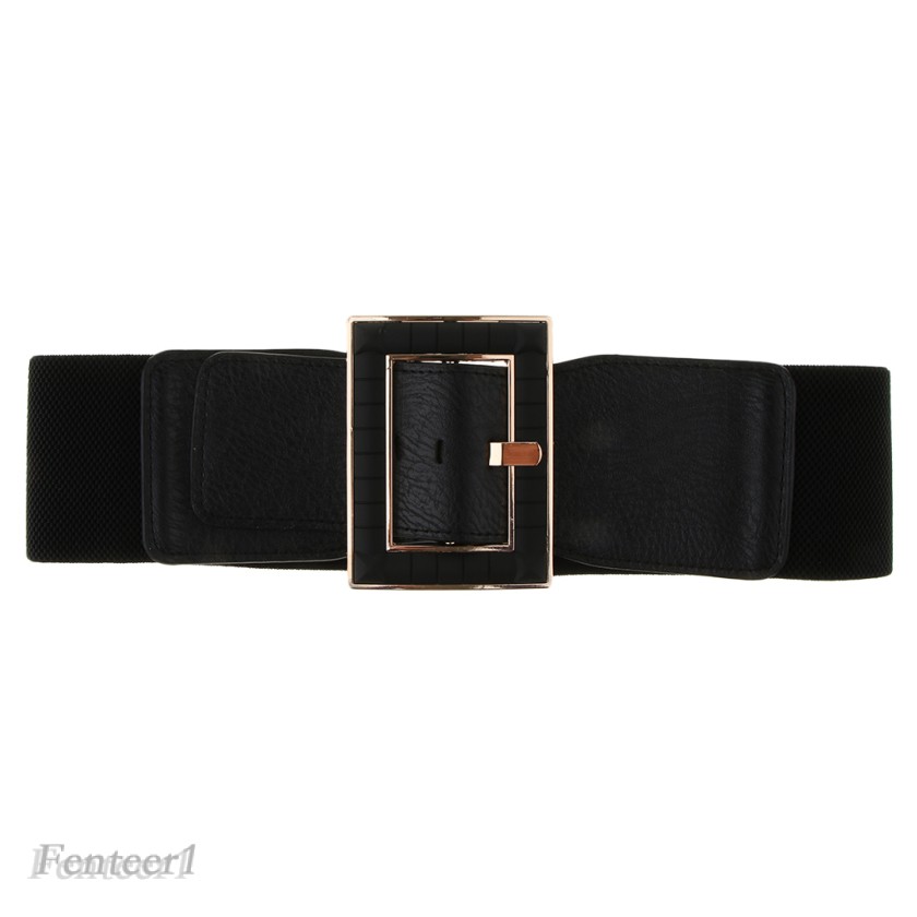 Thắt Lưng Nữ Bản Rộng Da Pu Co Giãn