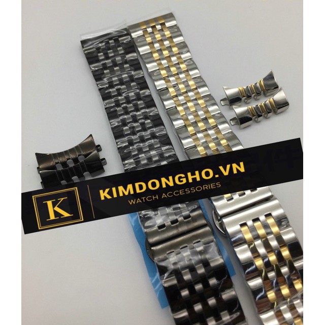 Dây đúc đồng hồ inox 7 mắt đủ size 18mm 19mm 20mm 21mm 22mm