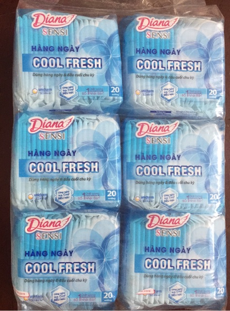 Băng Vệ Sinh Hàng Ngày Diana Cool Fresh Bịch 6 Gói