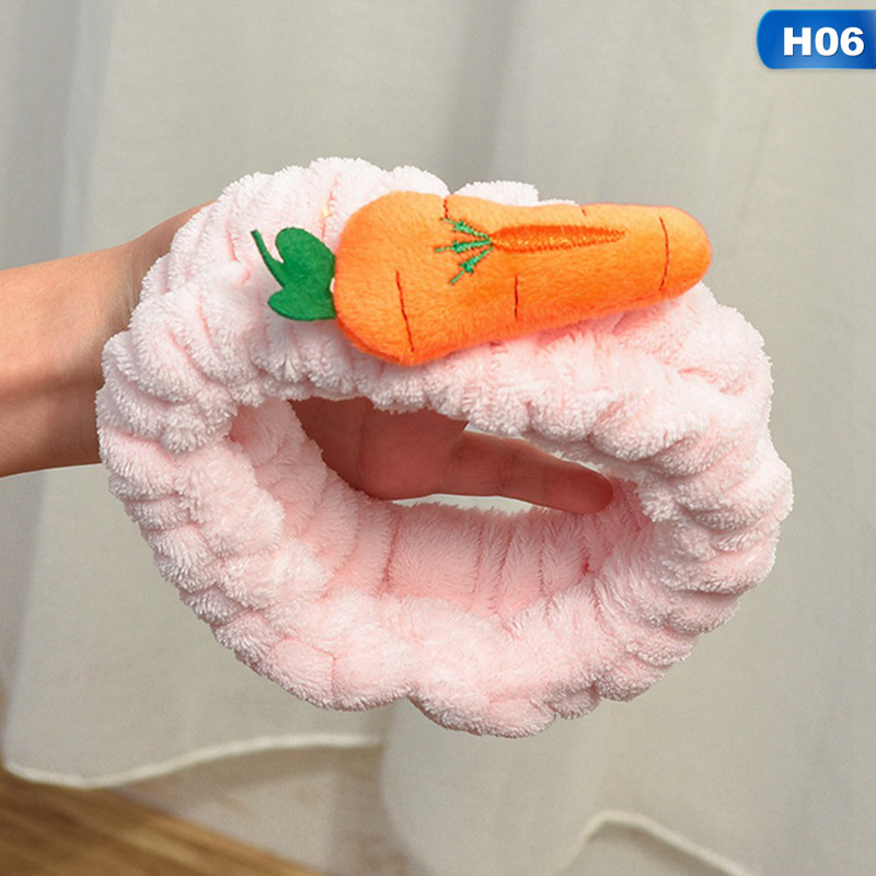 Net red plush hair band wash with female simple apply mask headband headgear hair bundle hair clip