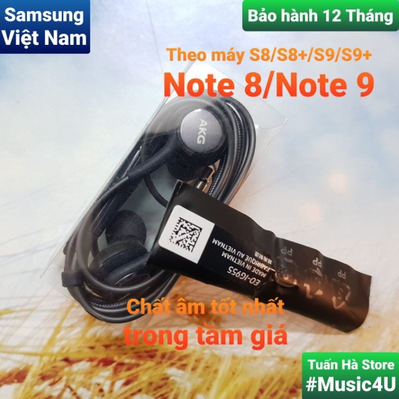 Tai nghe AKG Jack 3.5mm cho SS S7 S8 Note 8 S9 Note 9 âm chuẩn bền bỉ Tuấn Hà Store