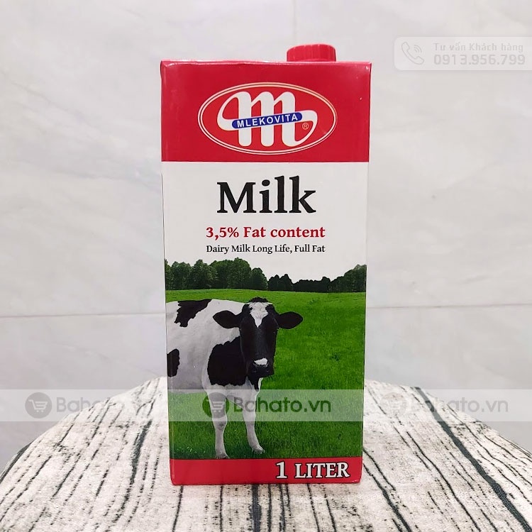 Sữa tươi tiệt trùng Mlekovita 1 lít (3.5% chất béo)