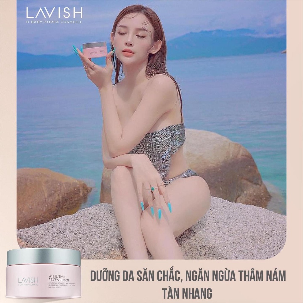 Kem tắm trắng chuyên sâu dành cho da mặt LAVISH giúp nâng tone da trắng hồng tự nhiên 200gr