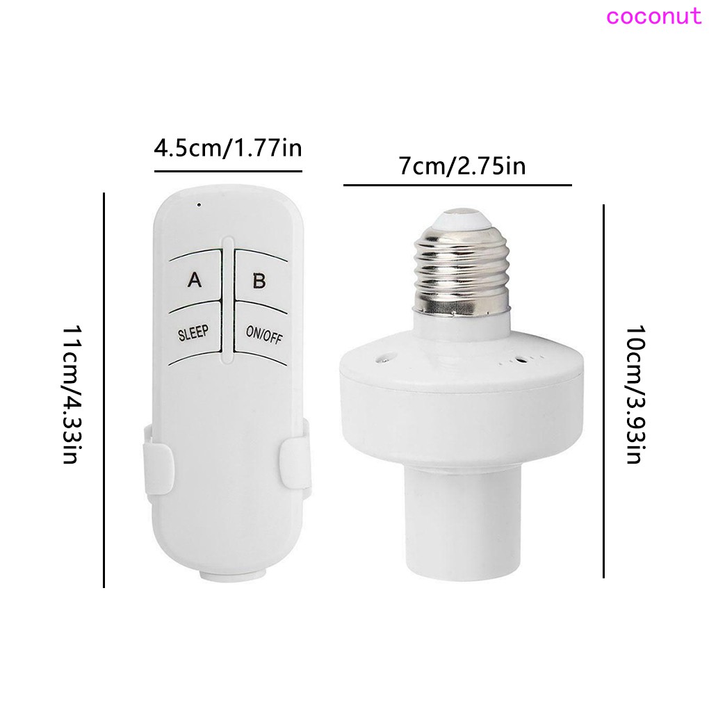 Đuôi Bóng Đèn E27 Không Dây 220v Kèm Điều Khiển Từ Xa