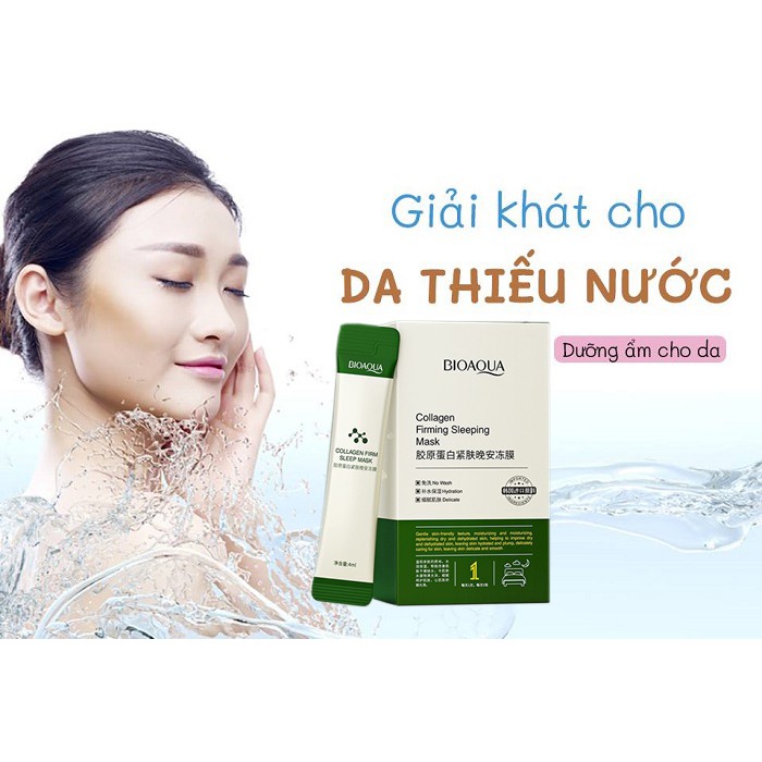 GÓI LẺ Mặt nạ ngủ collagen Bioaqua Dạng Thạch Nâng Cơ Chống Lão Hóa