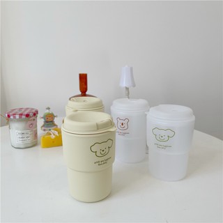 Cốc take away hình cún xanh lá cây