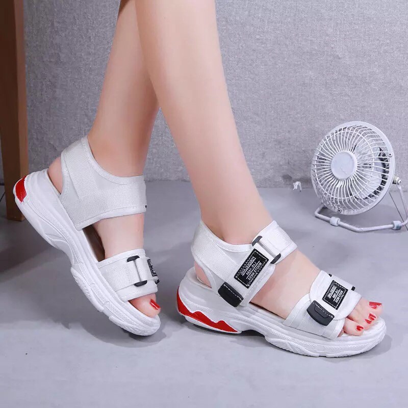 {FREESHIP] Sandal đế bánh mì 2 quai 3 màu siêu đẹp - đế êm M1688