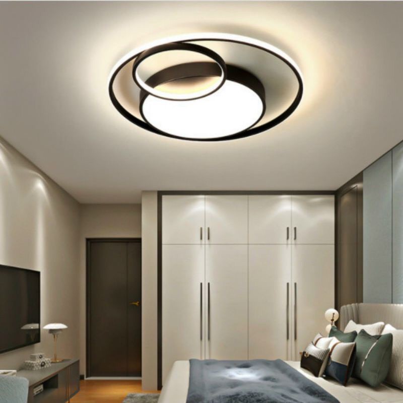 Đèn trần hình vuông,Đèn Led ốp trần ánh sáng 3 màu trang trí phòng khách phòng ngủ có điều khiển từ xa