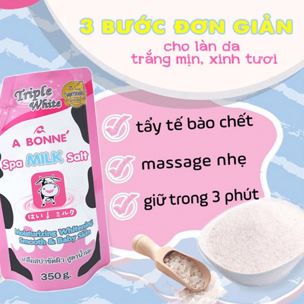 Muối tắm sữa bò tẩy tế bào chết A Bonne Spa Milk Salt 350g