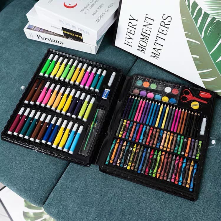 Hộp màu 150 chi tiết, hộp bút chì màu, hộp bút màu 150 chi tiết cho bé, hộp màu khổng lồ, bút chi màu 150 chi tết