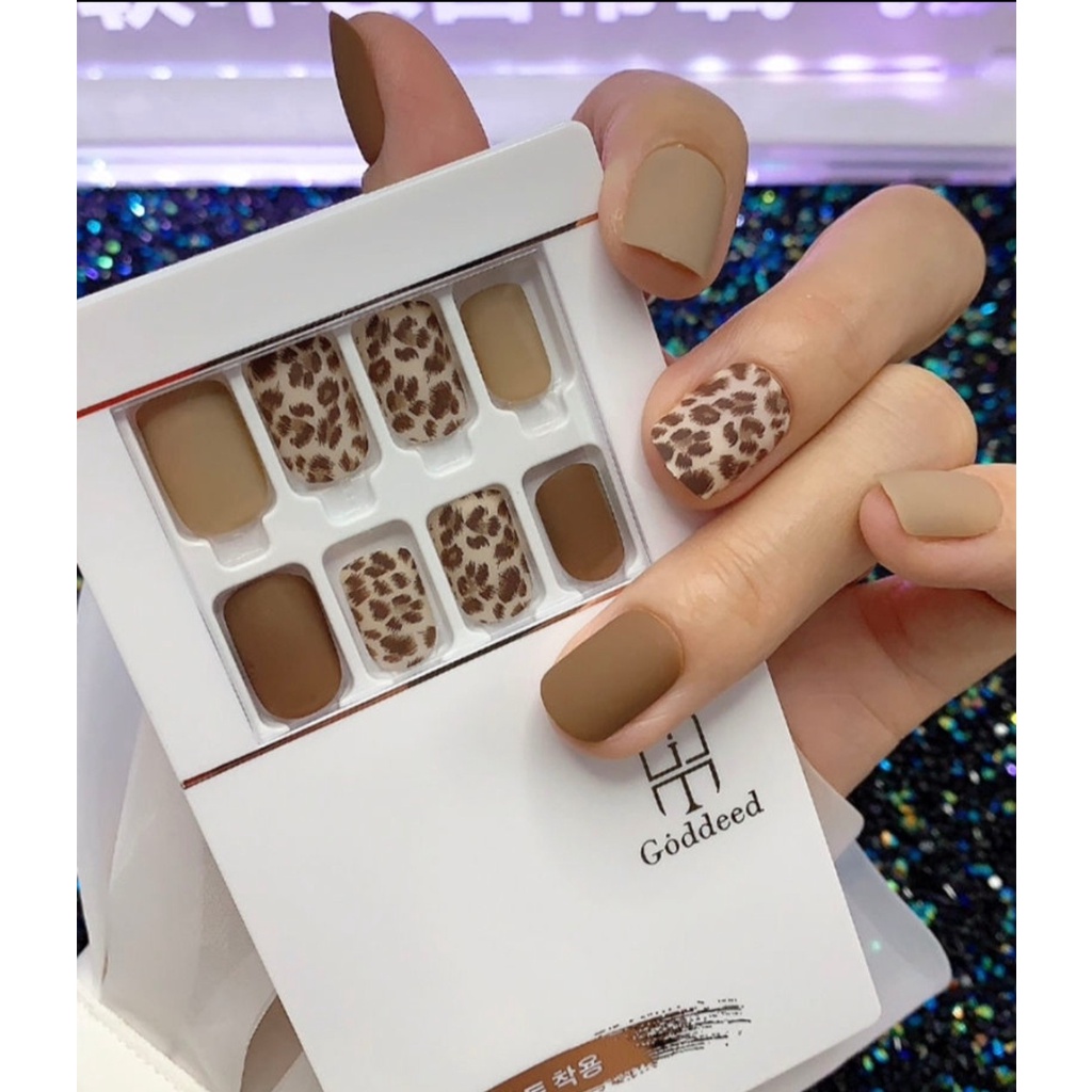 {Nailbox 214} - HỘP 30 MÓNG DÁN  GODDEED CAO CẤP HÀN QUỐC sẵn keo sau móng