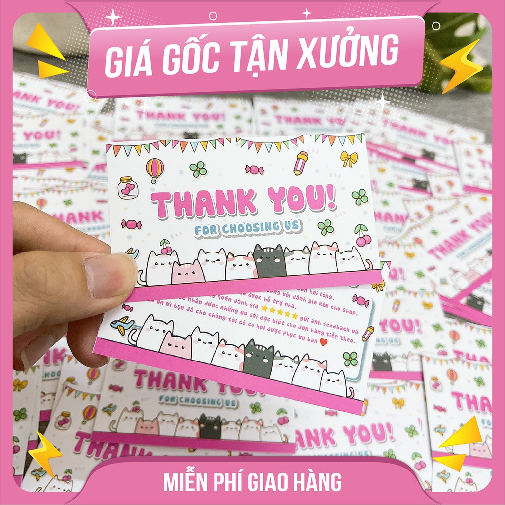 PHIẾU CẢM ƠN KHÁCH HÀNG Siêu kute MS: 014