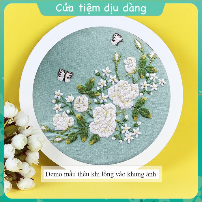Set thêu embroidery  - cành hoa 1