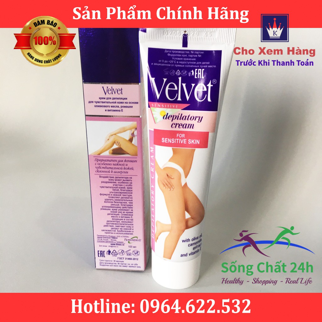 Kem Tẩy Lông Velvet Nga - Sống Chất 24h