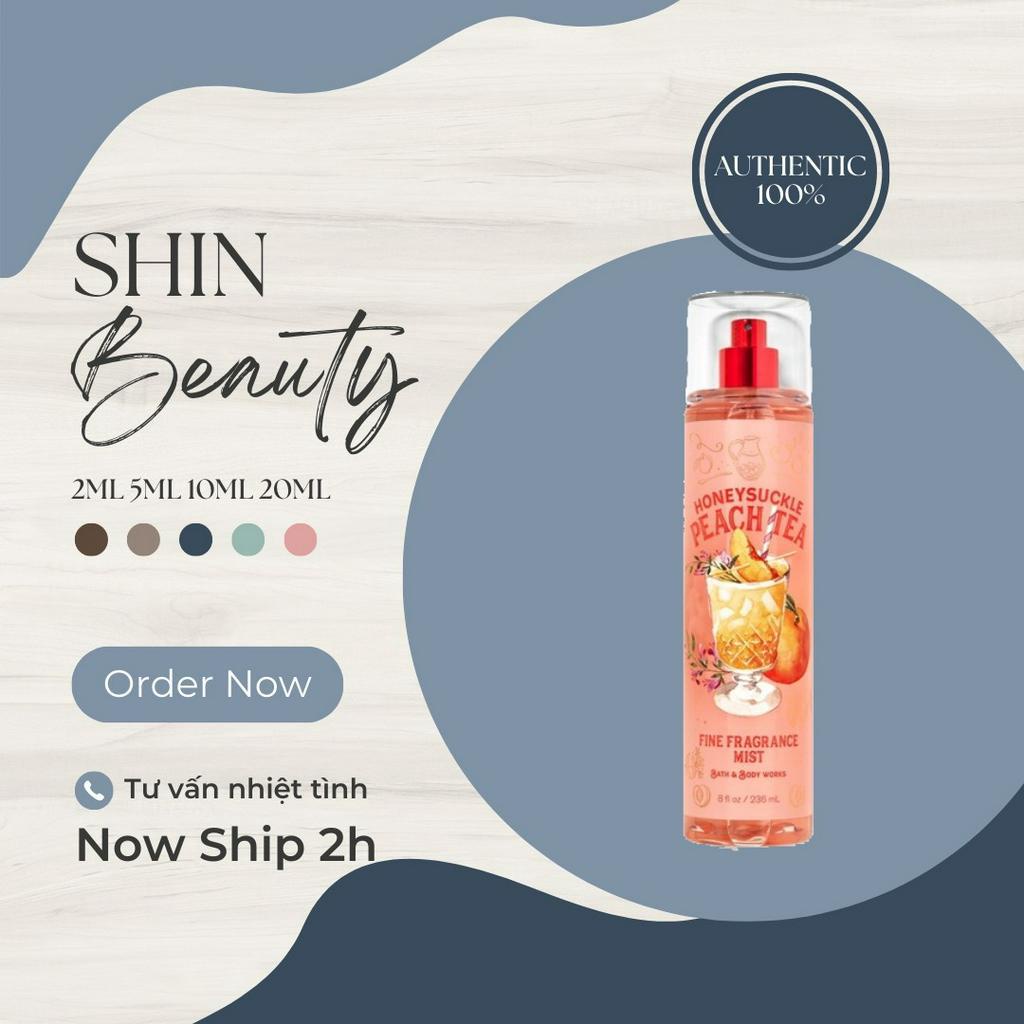 Xịt thơm toàn thân Bath & Body Works mùi Honeysuckle Peach Tea