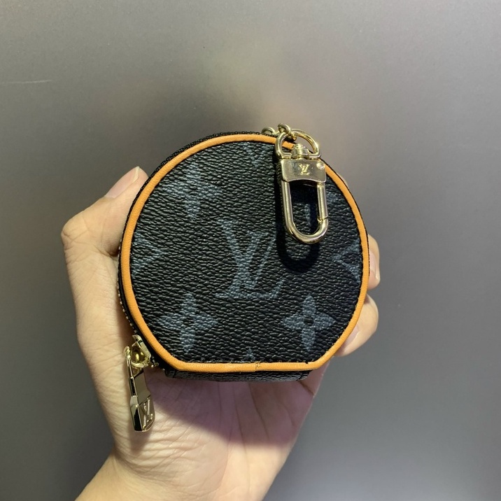 Túi Đựng AirPod LV Tròn Lớn Nâu/Vàng/Đen AirPod 1/2/Pro