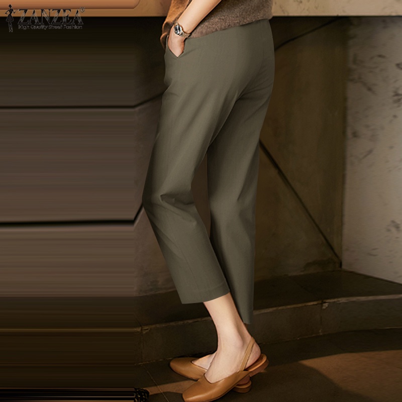 Quần dài nữ ZANZEA lưng thun co giãn thời trang
