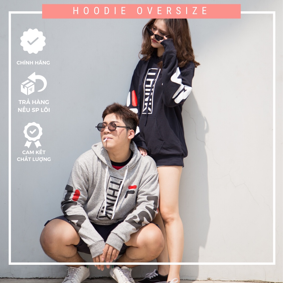 Áo hoodie nam nữ, Áo sweater nỉ nam nữ from rộng Unisex chất nỉ ngoại 2 lớp dày dặn