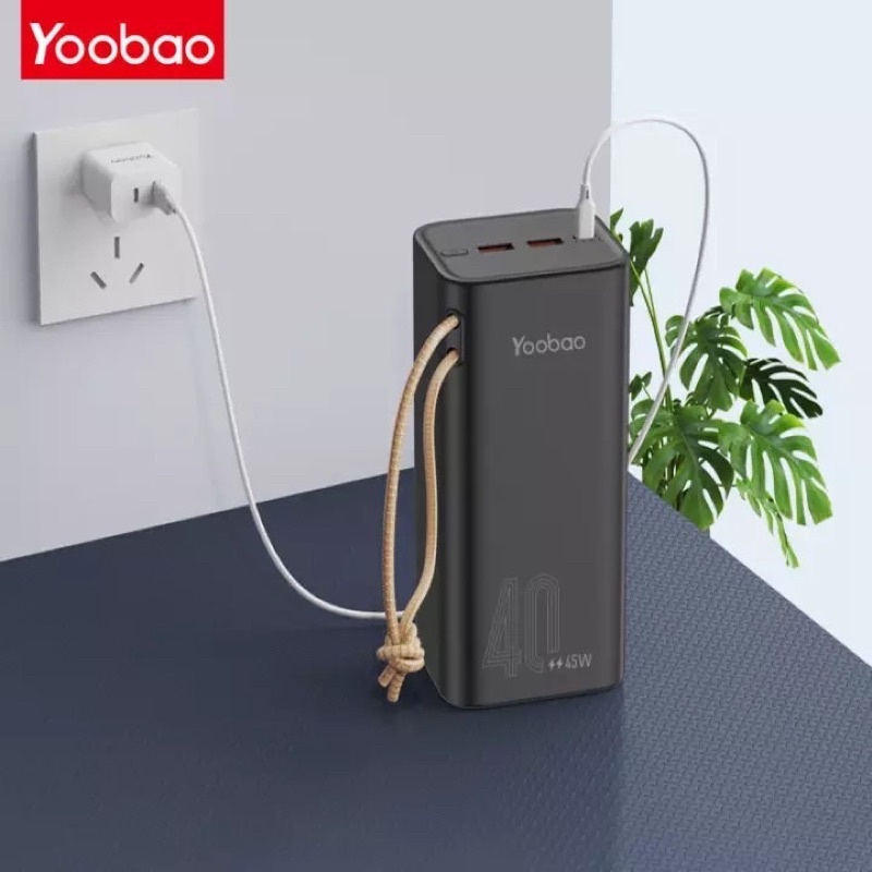 Pin sạc dự phòng Yoobao H40, dung lượng 40000mAh, công suất 45W sạc nhanh cho điện thoại , macbook, laptop
