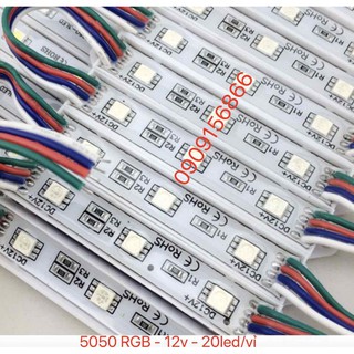 Led hắt RGB 5050 12v (20 led / vỉ)