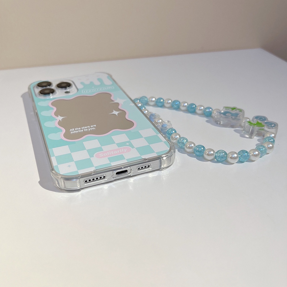Ốp Điện Thoại Tpu Mềm Tráng Gương Kèm Dây Đeo Cho iPhone 13 13pro 13prm iPhone 11 7Plus 8Plus Xr XS 13 12 Pro Max