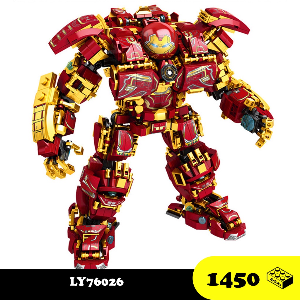 Đồ chơi lắp ráp Hulkbuster LY76026 - Xếp hình siêu anh hùng Marvel Ironman - Mô hình thông minh 1405 mảnh ghép