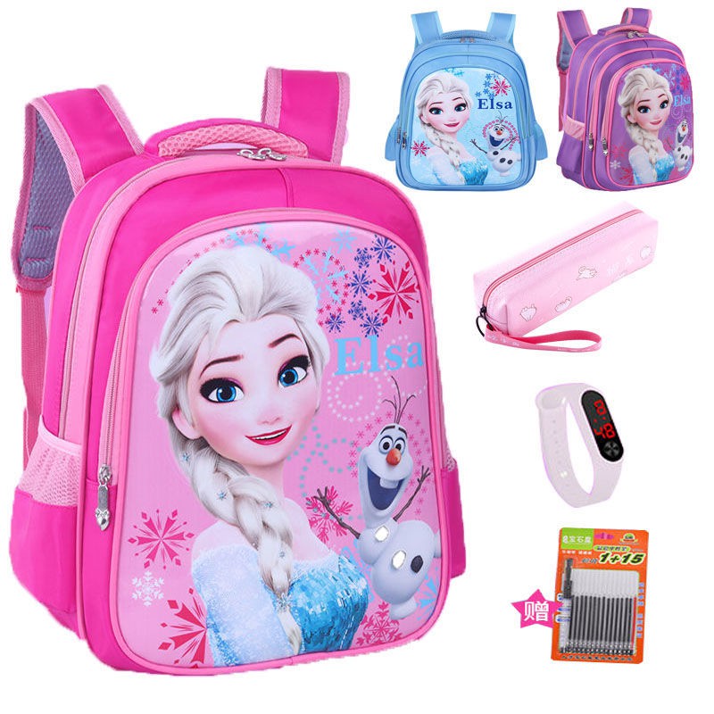 Cặp học sinh tiểu nữ lớp lớn trung cấp 1-2-3-4-5-6 tuổi không thấm nước Frozen Princess ba lô