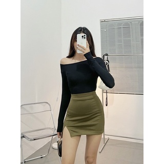 SUNSHINE CROPTOP 🖤 ÁO CROPTOP LỆCH VAI TAY DÀI