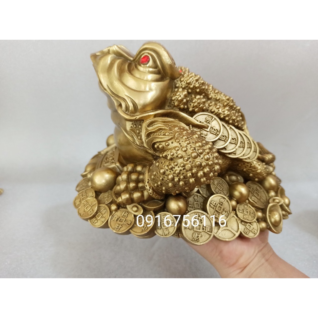 Cóc Tài Lộc cỡ đại, Thiềm Thừ Ba Chân Đồng Vàng, Cóc Phong Thủy Bằng Đồng