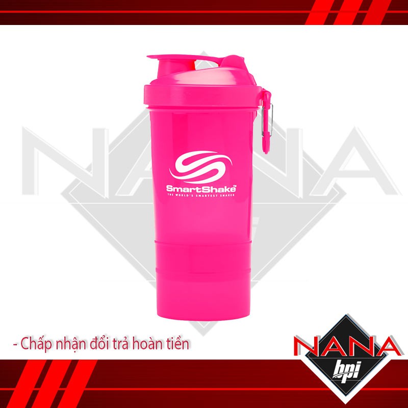 Bình lắc thể thao SMART SHAKER L 3 ngăn 800ml - Chính hãng