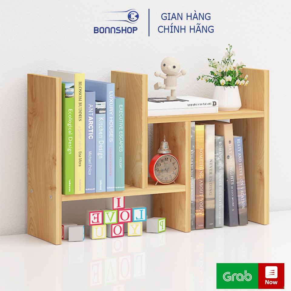 Kệ Sách Mini Để Bàn Bằng Gỗ - Kệ Sách Mini Để Bàn Phủ Melamine Chống Mối Mọt [ KT 35x60x17 cm CxRxS ]