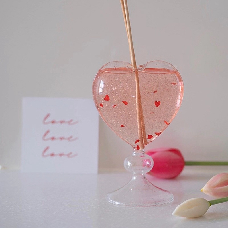 Bình Hoa Thủy Tinh Trái Tim Xinh Xắn Độc Đáo