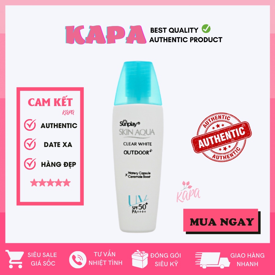 Kem chống nắng Skin Aqua dưỡng da khi vận động mạnh CLEAR WHITE OUTDOOR [Mới]