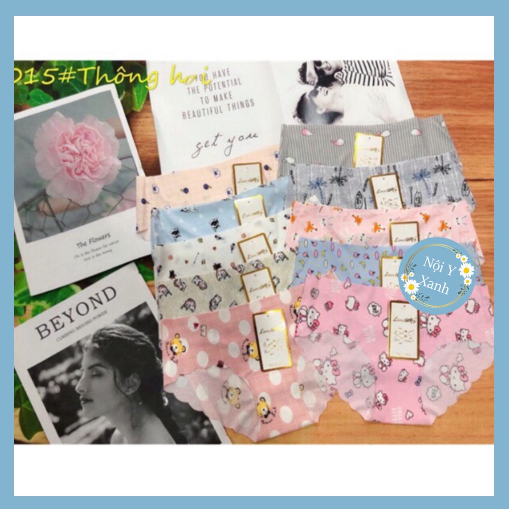 Quần Lót Đúc Su 015 Thông Hơi Không Đường May Họa Tiết Hot trend giá tốt