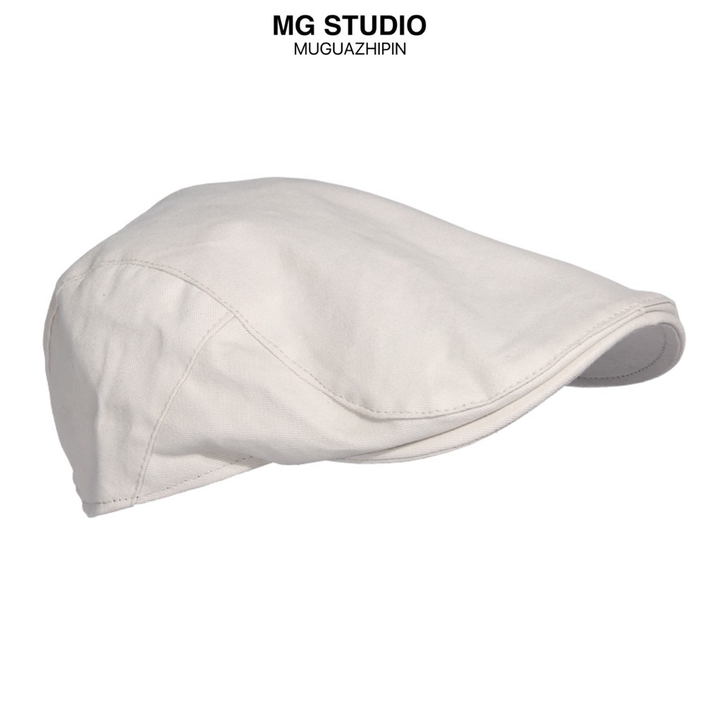 Mũ Bê Rê Mg Studio Vải Cotton 4 Màu Tùy Chọn Phong Cách Vintage Sành Điệu Thời Trang