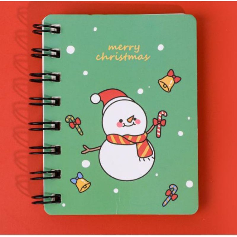 Sổ mini Noel, Xmas đẹp ghi note, cầm tay nhiều trang giấy tiện lợi -quà tặng xinh giá rẻ