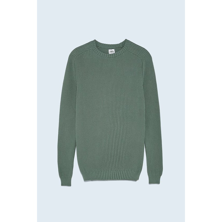 Zara Áo Sweater Dệt Kim Thiết Kế Trẻ Trung Cho Nam