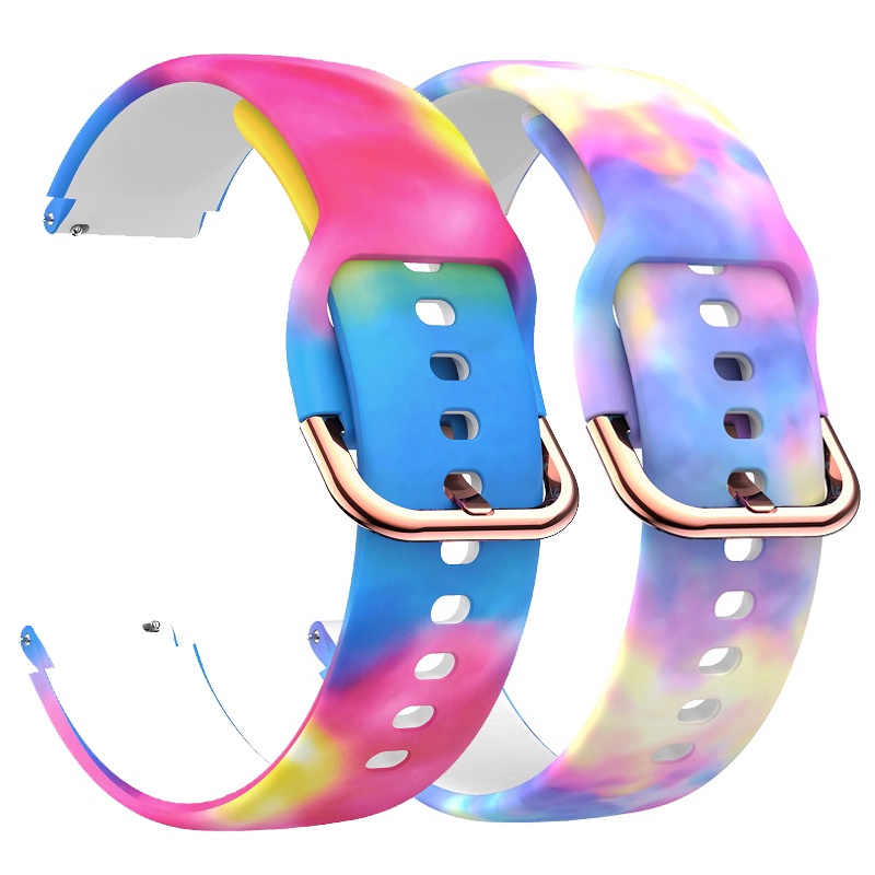 Dây Đeo Silicon 18mm 20mm 22mm Cho Đồng Hồ Thông Minh Garmin Vivomove 3s Active S Galaxy Watch4 3 Active 2 S3