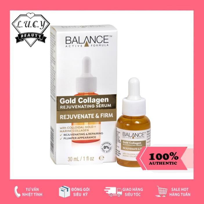 Hàng UK- Tinh Chất Vàng Serum Chống Lão Hóa Balance Gold Collagen Rejuvenating Serum 30ml Chính Hãng
