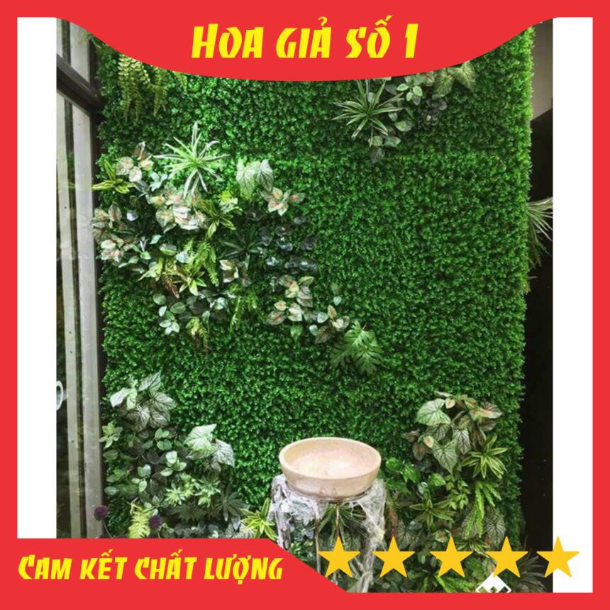 Cỏ Cải Xoong, Thảm cỏ nhân tạo, nhựa giả size 60*40cm, trang trí tường, decor sự kiện