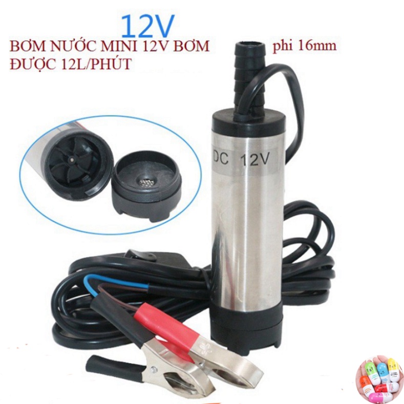 máy bơm chìm hút dầu,xăng mini 12V ( Có Bán Sỉ)