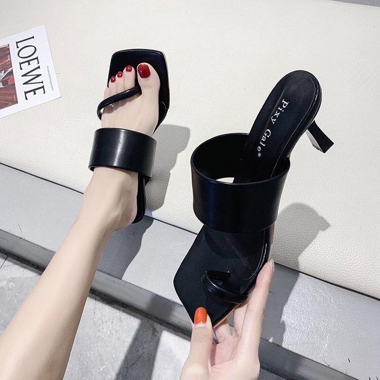 Guốc cao gót phối ngón quai bản to sang chảnh cao 7cm - z8