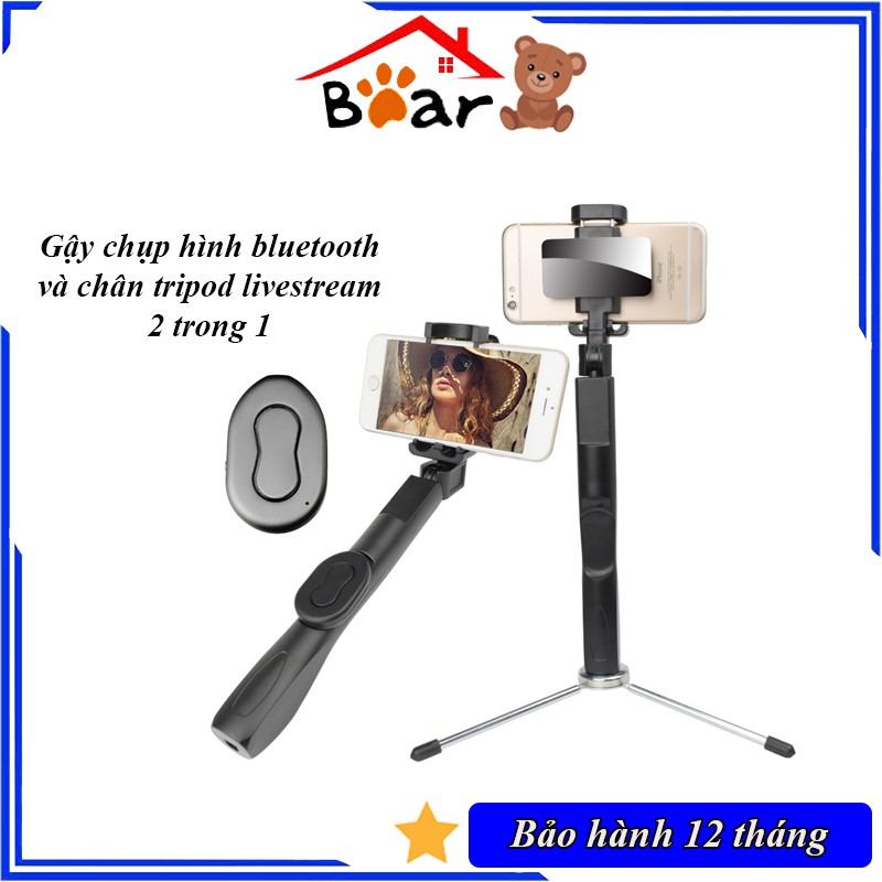 Tripod bluetooth 2 in 1 Yunteng C9, Gậy selfie dài 1,2m, 3 chân inox cứng cáp, Chụp hình chưa bao giờ dễ dàng đến thế