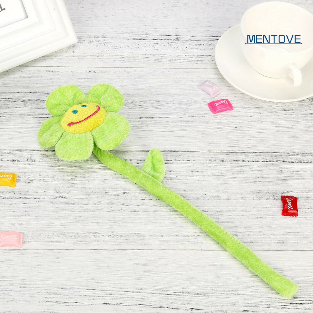 &lt; Mentove Đồ Chơi Nhồi Bông Hình Bông Hoa Mặt Cười Thân Cong Trang Trí Nhà Cửa