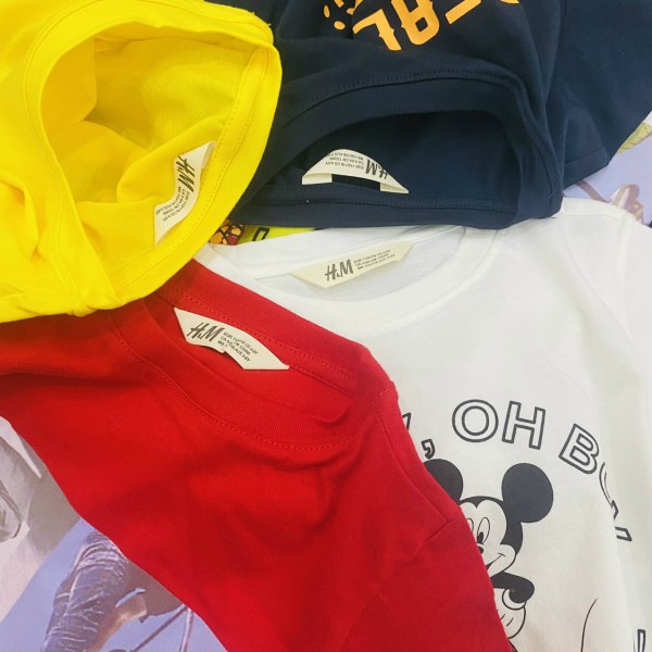 Áo phông bé trai size Đại 4 đến 16 tuổi áo thun cotton xuất dư HM in hình -ATM ATMC