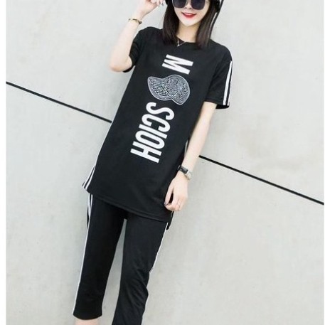 Bộ đồ nữ mặc nhà, Quần lửng cá tính, Chất cotton co giãn mát mềm cực xinh