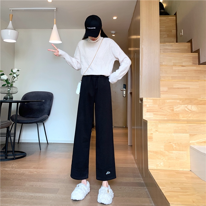 SUXI Quần dài nữ ống rộng thời trang phong cách hàn quốc mới mẻ