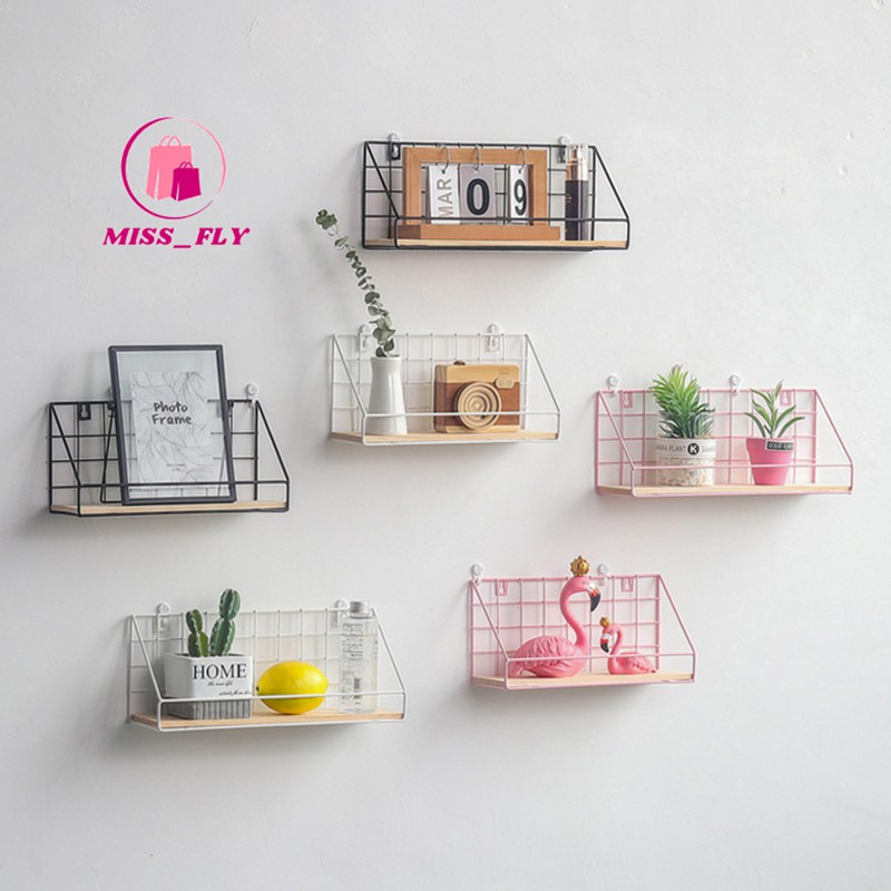 Kệ Giá Trang Trí Kệ Giá Sắt Treo Tường Decor Phòng Siêu Đẹp Mẫu Mới Tặng Kèm Đinh - missfly