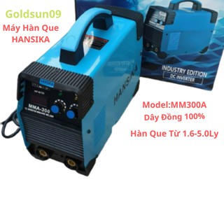 [ Hàng Nhập Khẩu ] Máy Hàn Que Điện Tử HANSIK-MM300A, Dây Đồng 100% ( 1.6-5.0 ) Tặng Kính Hàn