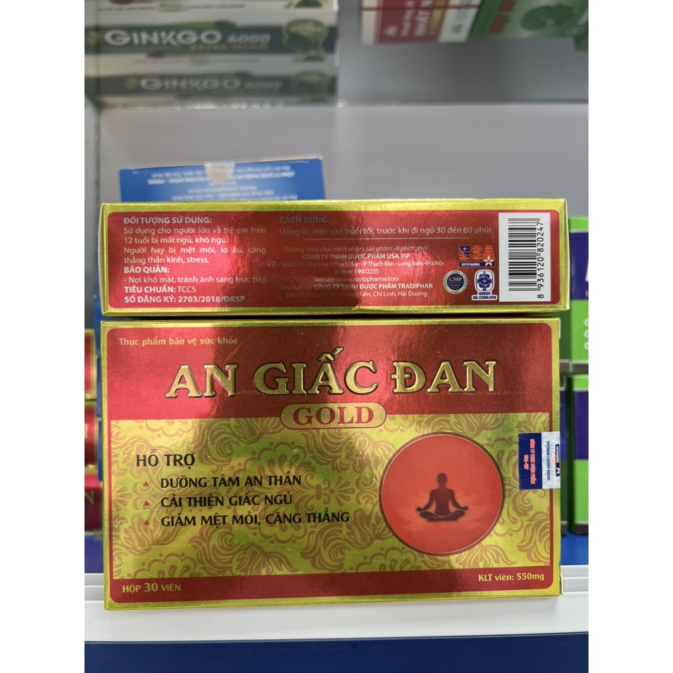 Viên Uống An Giấc Đan Gold - Cân Bằng Giấc Ngủ, Sảng Khoái Tinh Thần Giúp Các Tế Bào Thần Kinh Được Thư Giãn